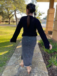 PREORDER: Worth The Risk Black Denim Skirt