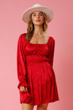 Satin Rhinestone Mini Dress