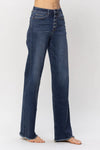 CURVY JB HW BUTTON FLY WIDE LEG JEANS