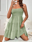 Tiered Smocked Square Neck Cami Dress