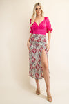 HOT PINK RUFFLE TOP