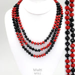 Knotted Crystal Bead Necklace