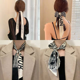 POLKA DOT PATTERN SILK HEAD SCARVES