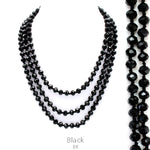 Knotted Crystal Bead Necklace