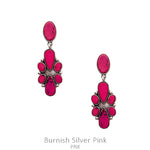 Western Color Stone Metal Earring