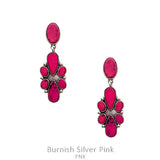 Western Color Stone Metal Earring