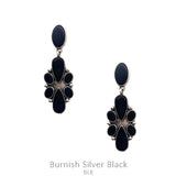 Western Color Stone Metal Earring