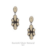 Western Color Stone Metal Earring