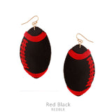 Fabric Football Earring