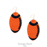 Fabric Football Earring