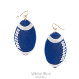 Fabric Football Earring