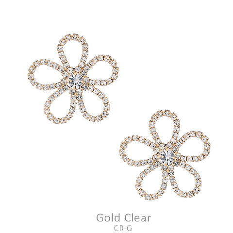 Rhinestone Flower Post Earring