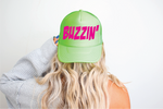 Buzzin DTF Printed Neon Green Trucker Hat