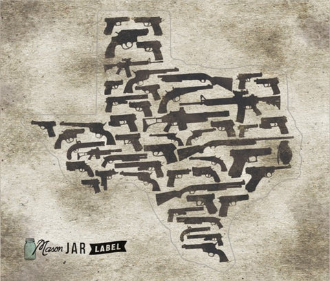 GUN STATE TEXAS STICKERS