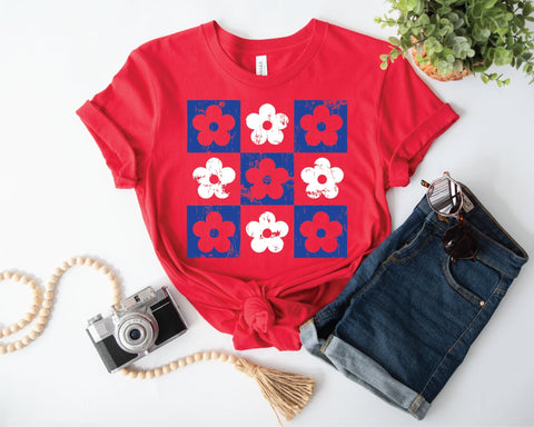 USA Checkered Graphic Tee
