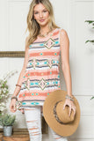 CURVY AZTEC BABYDOLL TOP