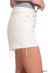 BUTTON FLY DENIM SHORTS
