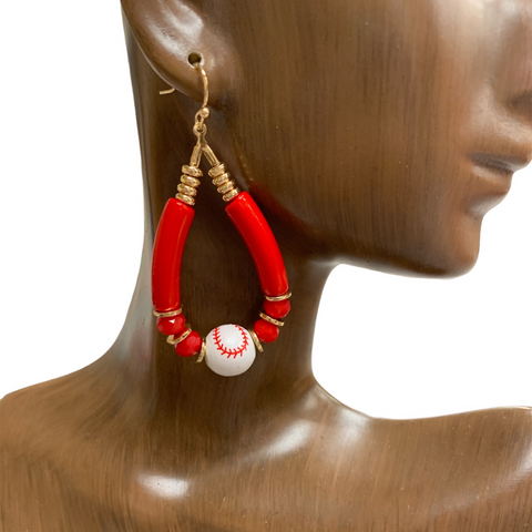 BASEBALL ACRYLIC EARRINGS