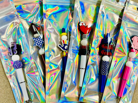 ASSORTED BEADED PENS