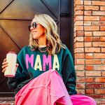 MAMA FOREST GREEN SWEATSHIRT