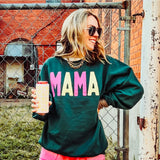 MAMA FOREST GREEN SWEATSHIRT