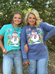 Callie Ann Stelter Snowman Tee and Poncho Sweatshirt