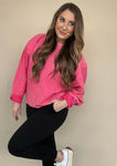 LUXURY CORDED CREW SWEATSHIRT