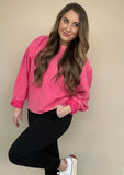 LUXURY CORDED CREW SWEATSHIRT