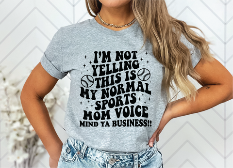 Sports Mom Voice-Baseball-Softball