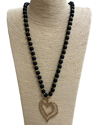 ASSORTED WOODEN LONG NECKLACE