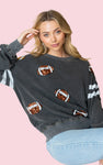 FOOTBALL SEQUIN SWEATSHIRT