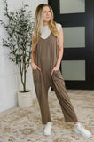 Mood Match Relaxed Spaghetti Strap Jumpsuit in Mocha