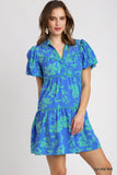 THE FLORAL AZURE DRESS