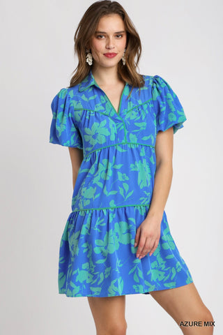 THE FLORAL AZURE DRESS