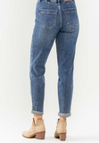 CURVY Judy Blue HW Elastic Drawstring & Cuffed Jogger