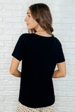 The Every Outfit Basic V-Neck Top in Black