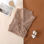 SEMI SHEER MESH LACE TOP