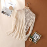 SEMI SHEER MESH LACE TOP