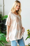 Argyle Print Oversized Top with slits