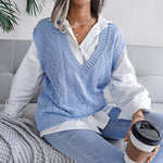 Ladies Sleeveless V-Neck Sweater Vest
