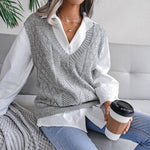Ladies Sleeveless V-Neck Sweater Vest
