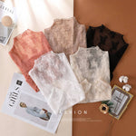 SEMI SHEER MESH LACE TOP