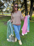 PREORDER: Step By Step Stripe Sweatshirt in Four Colors