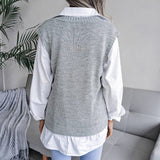 Ladies Sleeveless V-Neck Sweater Vest
