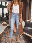 Open Front Long Sleeve Coat