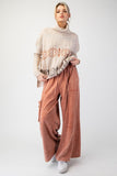 EASEL MINERAL WASHED TERRY KNIT PANTS