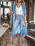 Open Front Long Sleeve Coat