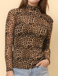 Leopard Soft Mesh Layering Up Top