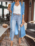 Open Front Long Sleeve Coat