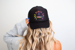 Lake Vibes Only DTF Printed Black Trucker Hat